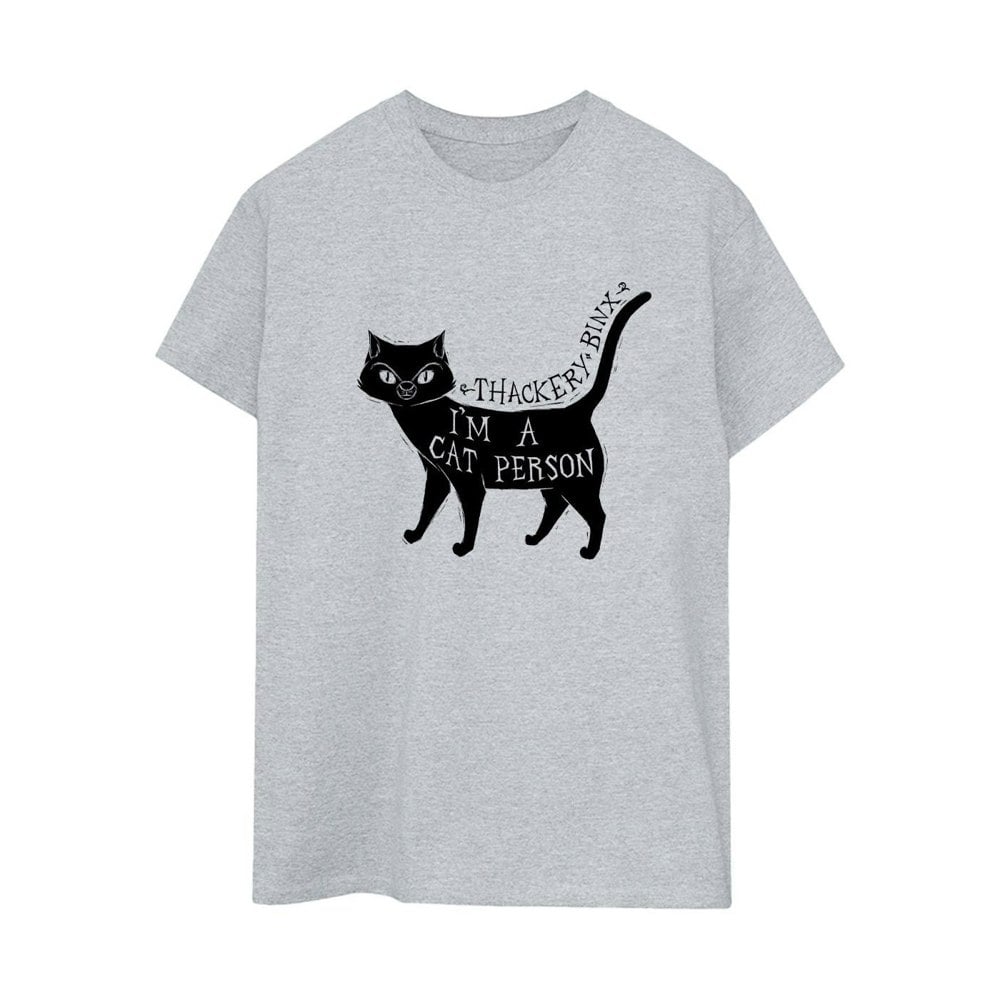 Disney Womens/Ladies Hocus Pocus A Cat Person Cotton Boyfriend T-Shirt - Sports Grey