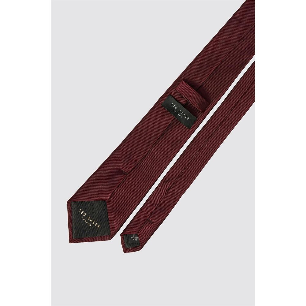 Ted Baker Burgundy Silk Twill Tie