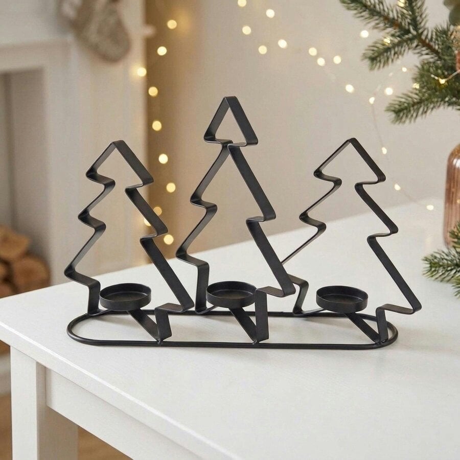 Garden Greatness Tree Amber Triple Tealight Holder