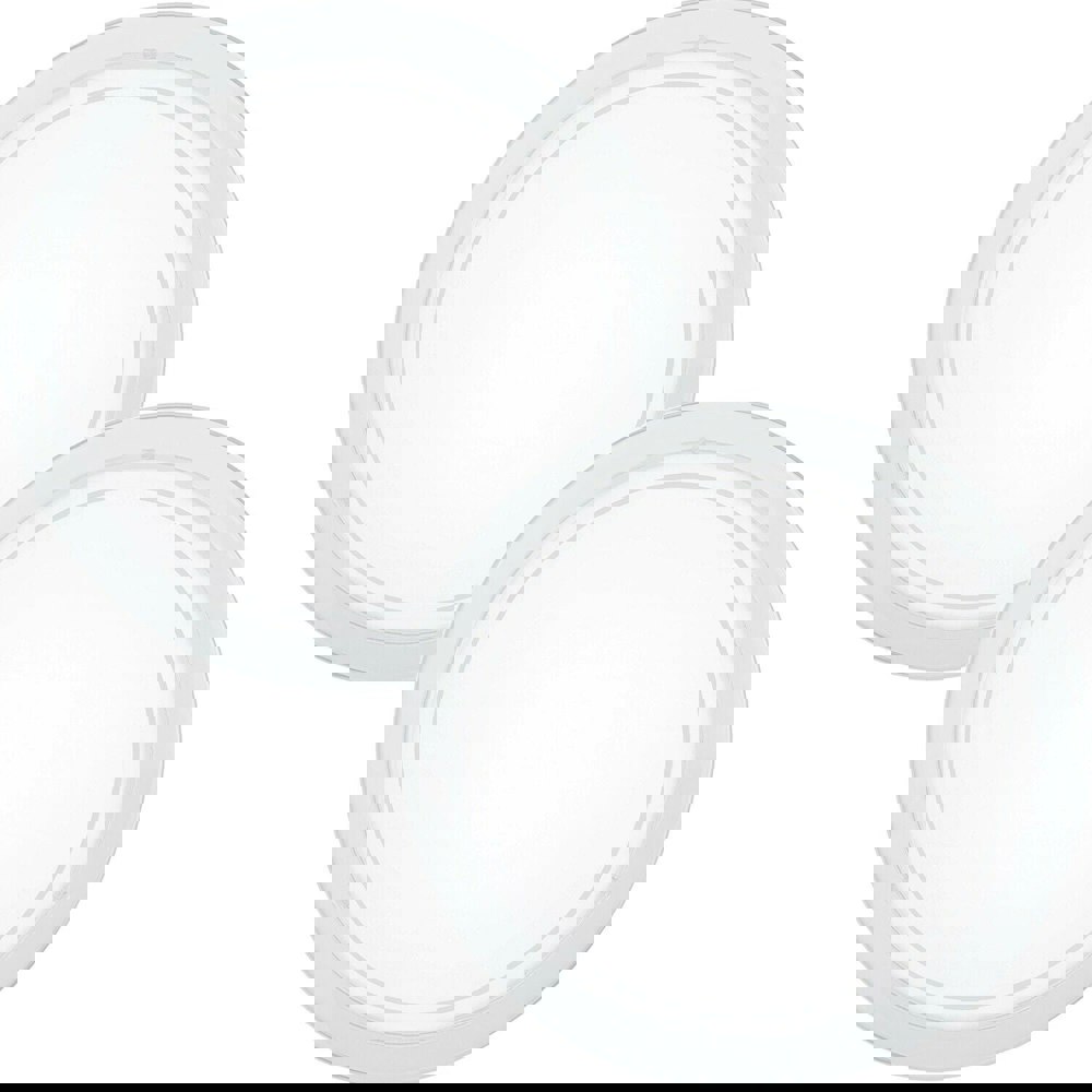 2 PACK Wall Flush Ceiling Light White Shade White Clear Glass Painted E27 1x60W Loops