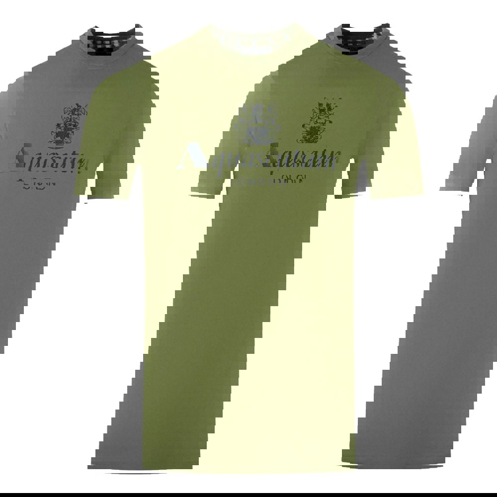 Aquascutum London Aldis Brand Logo T-Shirt - Army Green
