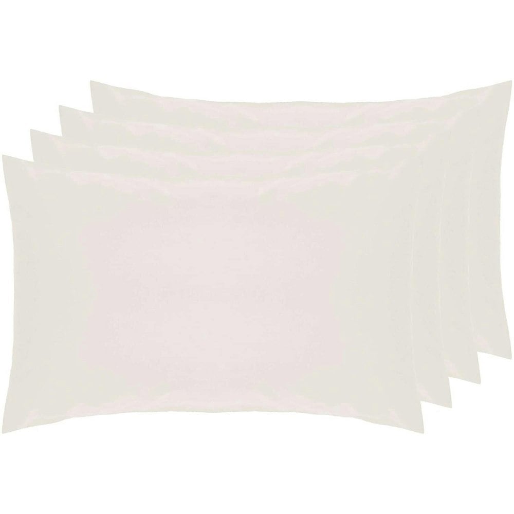 Belledorm Percale Housewife Pillowcase (Pack of 4) - Ivory