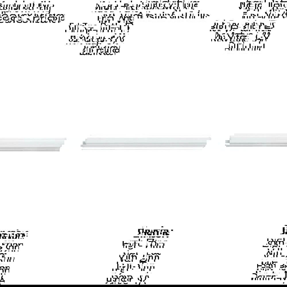 2 PACK Wall Flush Ceiling Light Colour White Shade White Plastic Bulb LED 6.4W Loops