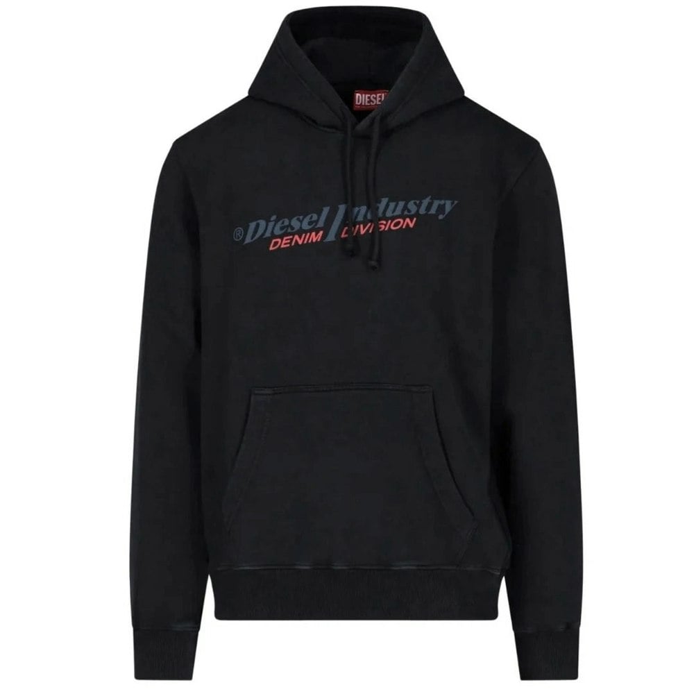 Diesel New Industry Logo Black Hoodie