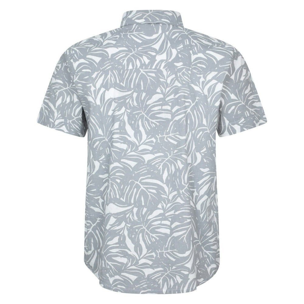 Mountain Warehouse Mens Tropical Short-Sleeved Shirt - Grey