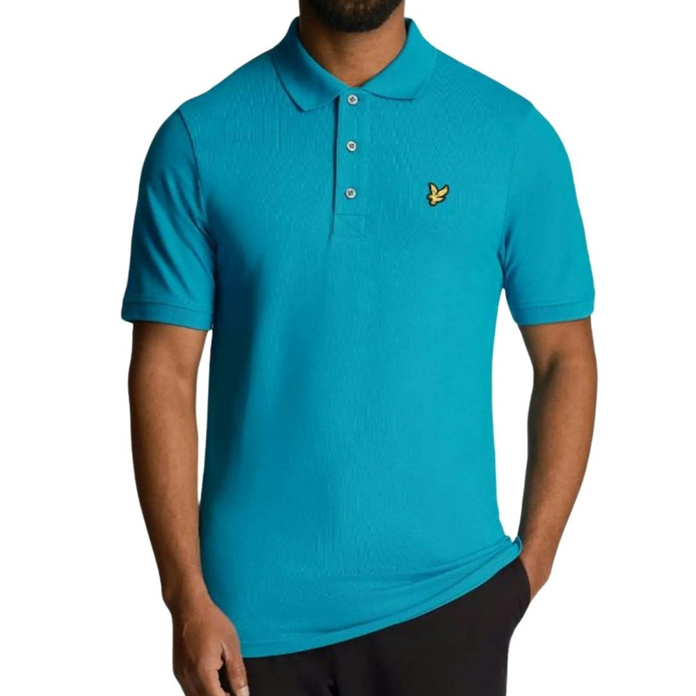 Lyle & Scott Brand Chest Logo Leisure Blue Polo Shirt