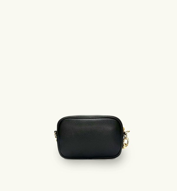 Apatchy Mini Black Leather Phone Bag