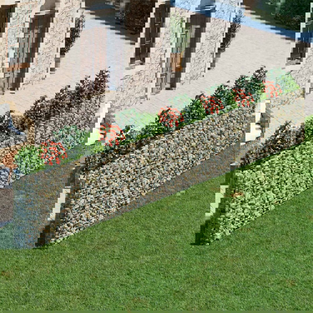 Berkfield Gabion Raised Bed Galvanised Iron 610x50x100 cm
