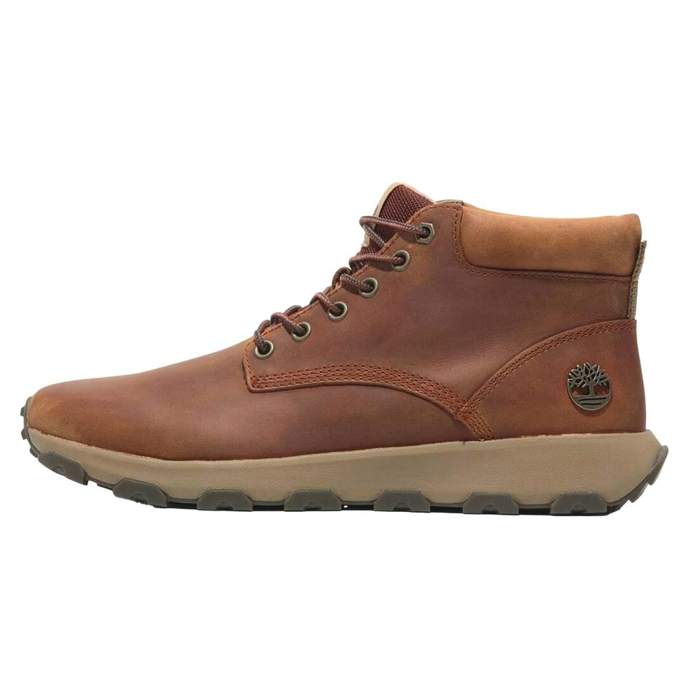 Timberland Mens Winsor Park Leather Mid Cut Lace Up Boots - Orange