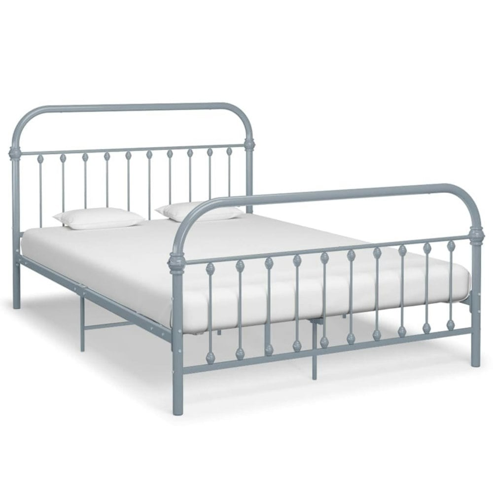 Berkfield Bed Frame Grey Metal 120x200 cm