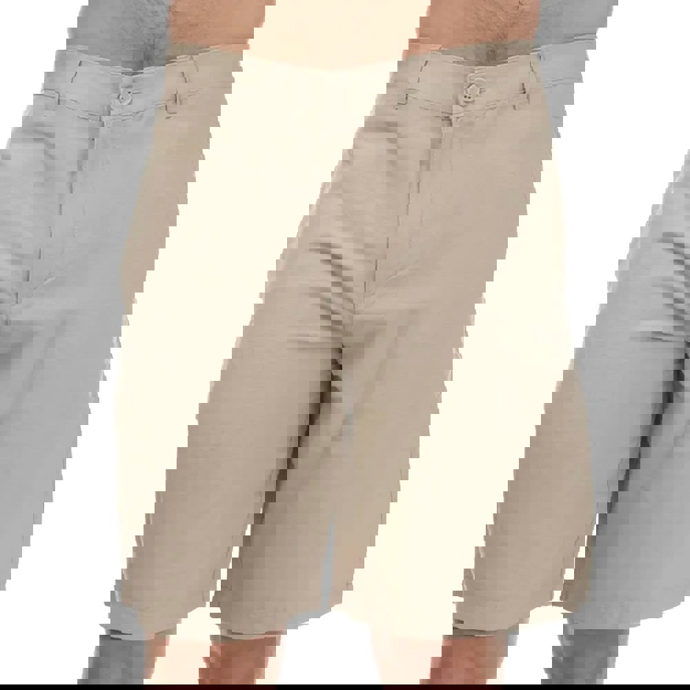 Armani Exchange Mens Linen Rayon Twill Shorts - Beige