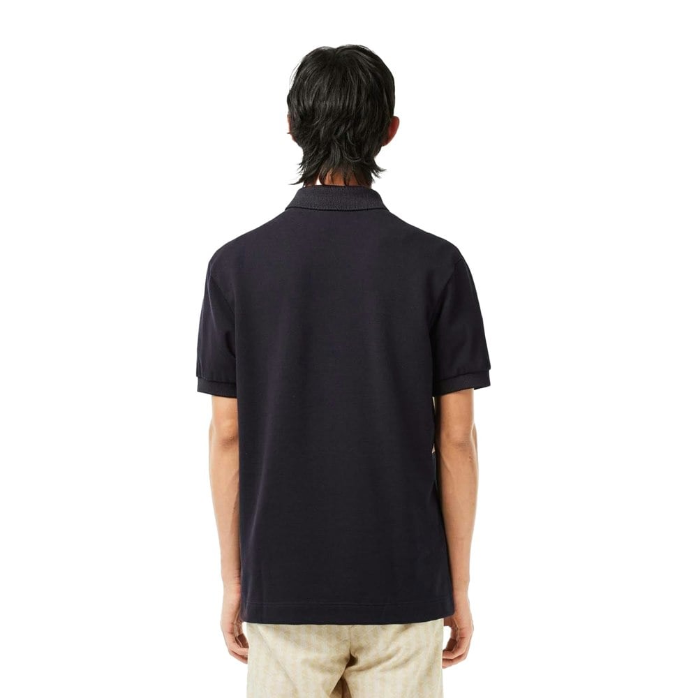 Lacoste Mens French Made Contrast Striped Polo Shirt - Blue