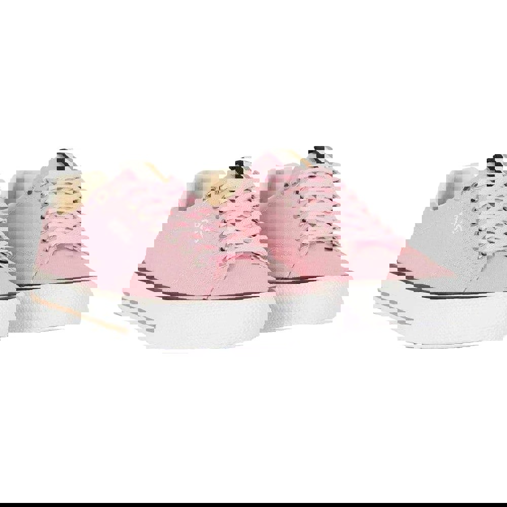 Boss Mens Aiden Leather Tennis Trainers - Pink