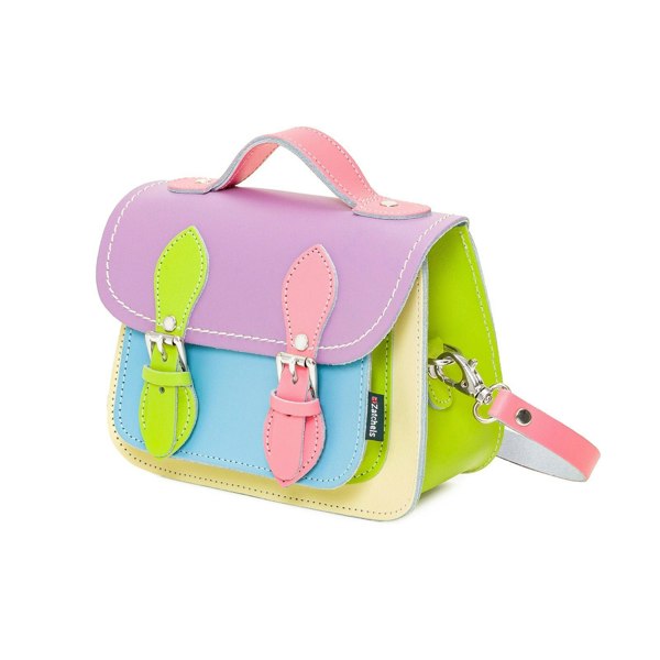 Pastel Kaleidoscope Leather Micro Satchel - Micro Satchel - Zatchels