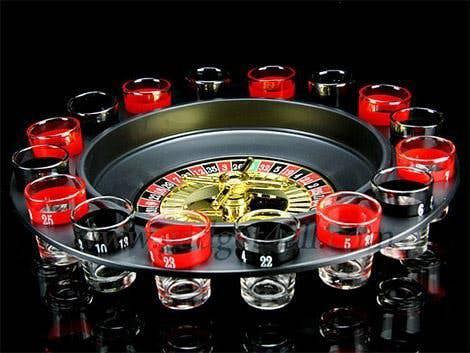 Roulette Wheel 16 Shot Adult Party Drinking Game Set Glass Casino Spin Stag Hen
