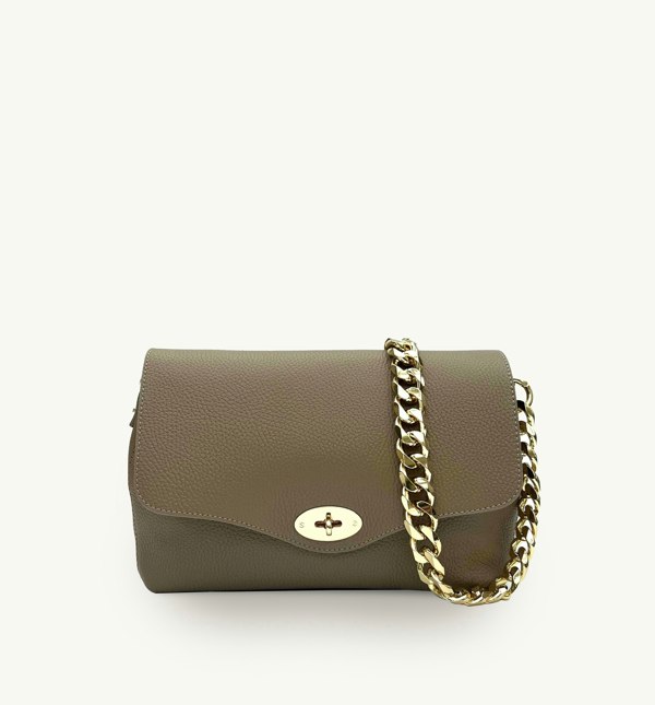 Apatchy London The Maddie Maxi Leather Bag - Mushroom