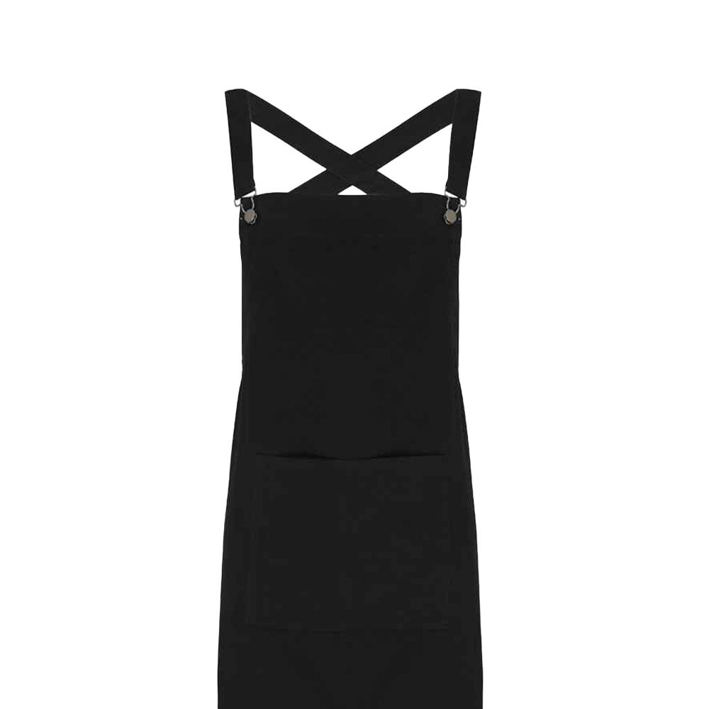 Premier Cross Back Barista Bib Apron - Black