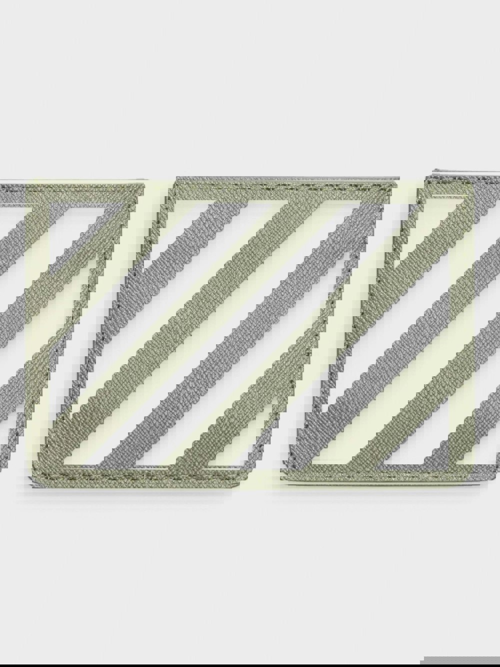 Off - White Card Case Binder Diag Saff Military Green White - Supplied FashionOFF WHITE