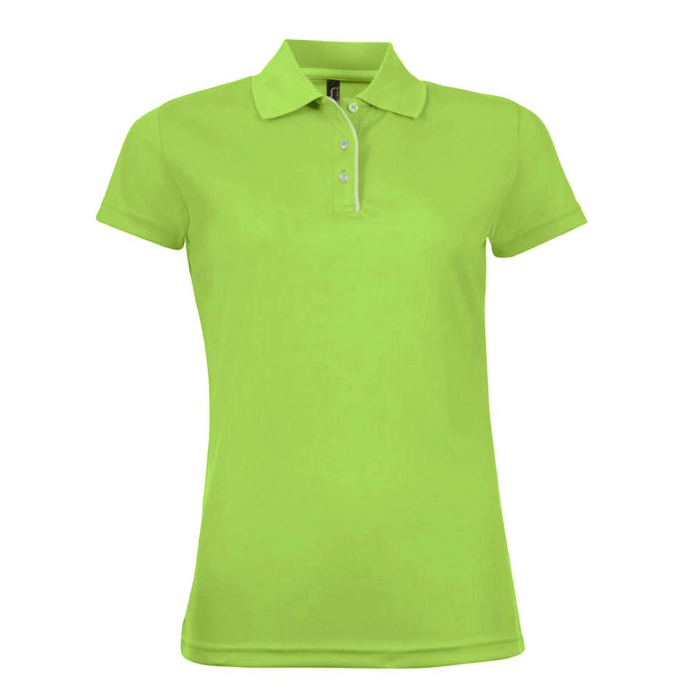 SOLS Womens/Ladies Performer Short Sleeve Pique Polo Shirt - Apple Green - Apple Green