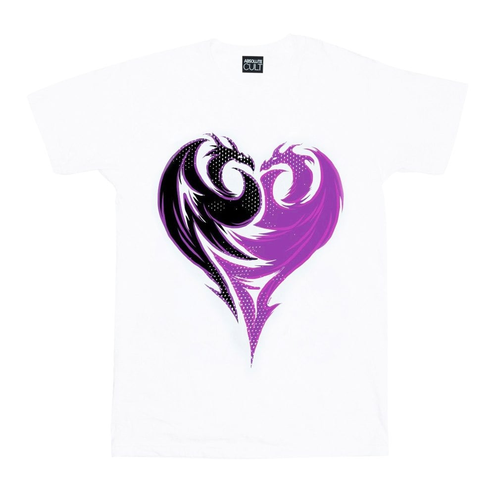 Disney Girls The Descendants Dragon Heart Cotton T-Shirt - White