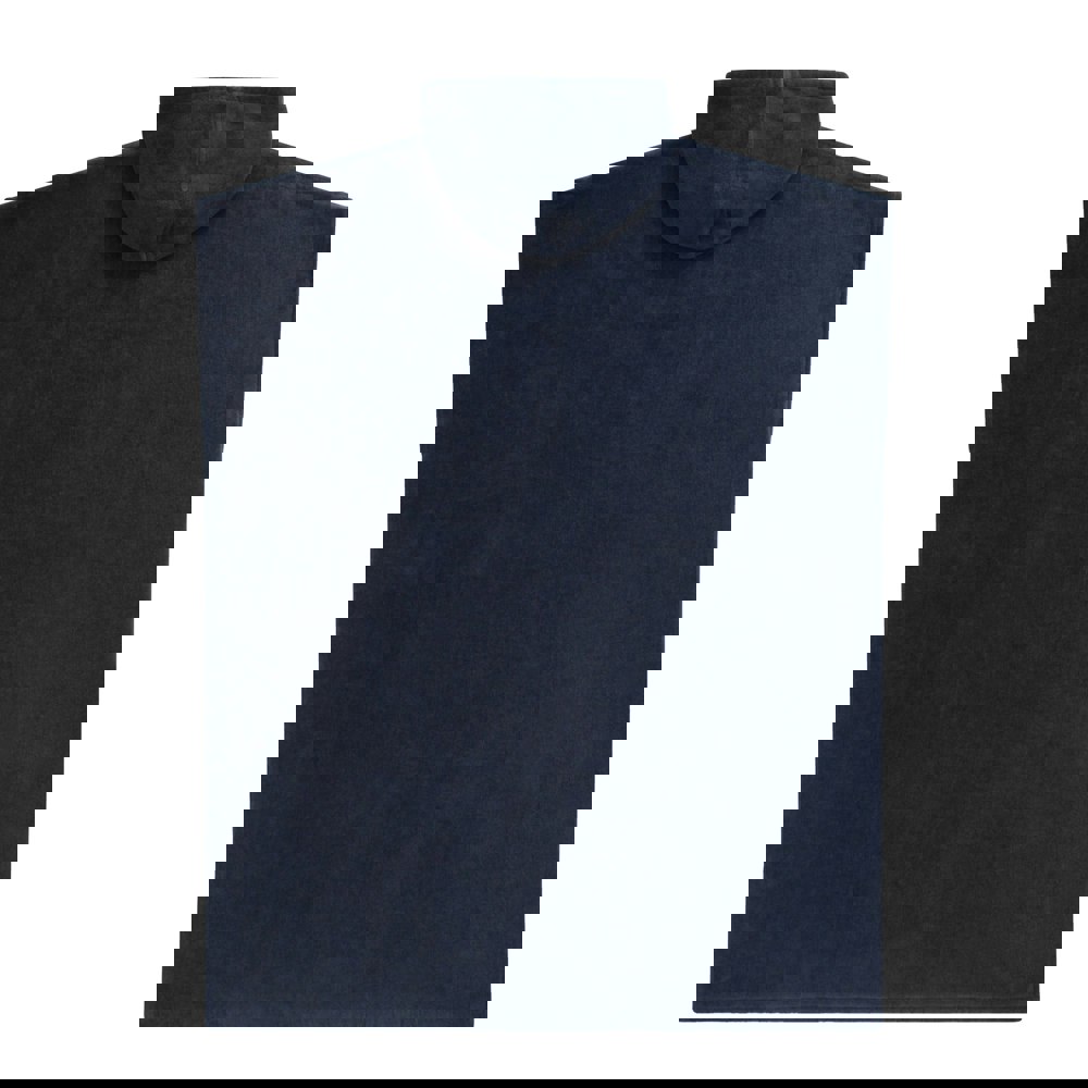 Animal Mens Jacob Towelling Organic Poncho - Dark Blue