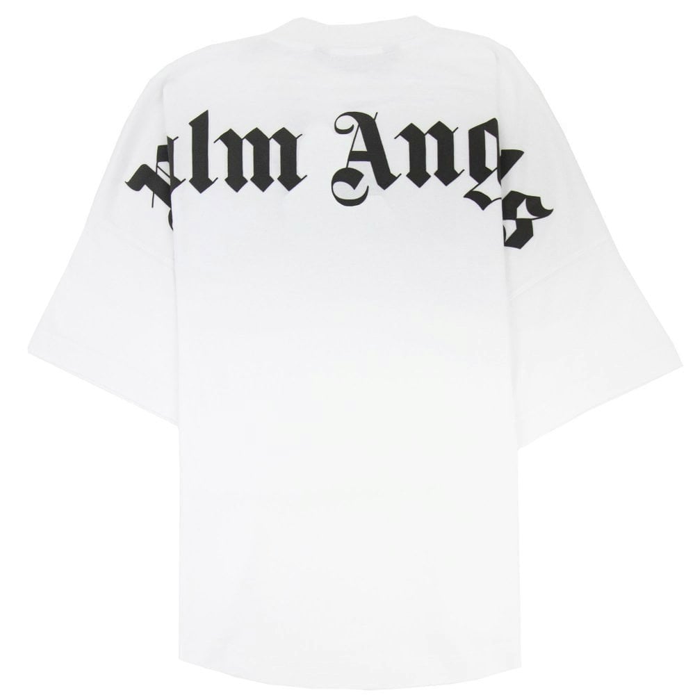 PALM ANGELS Classic Logo Over T Shirt White/black - Supplied LuxuryPalm Angels