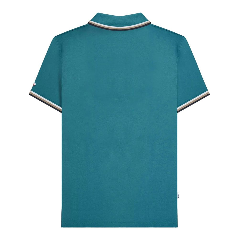 Lambretta Mens SS25 Triple Tipped Polo Shirt - Gulf Coast