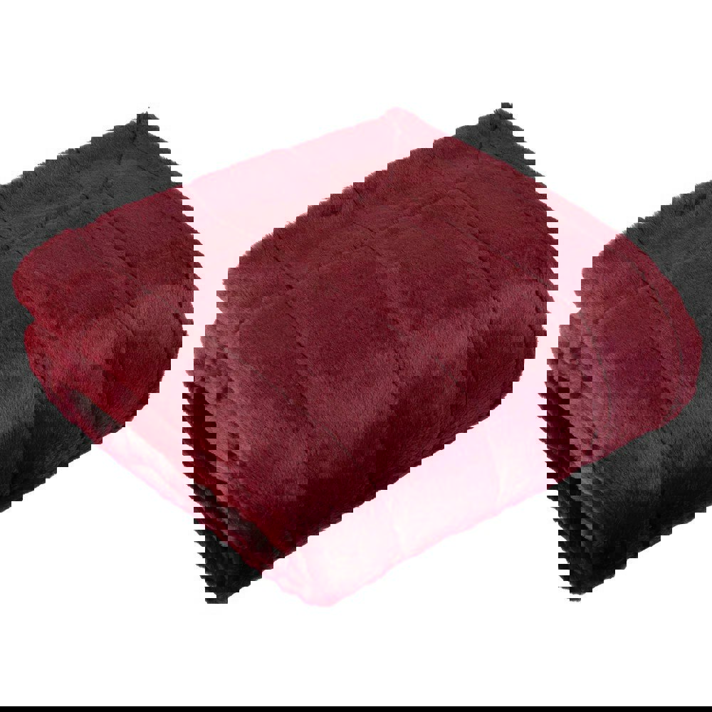 Riva Home Empress Faux Fur Throw - Ruby