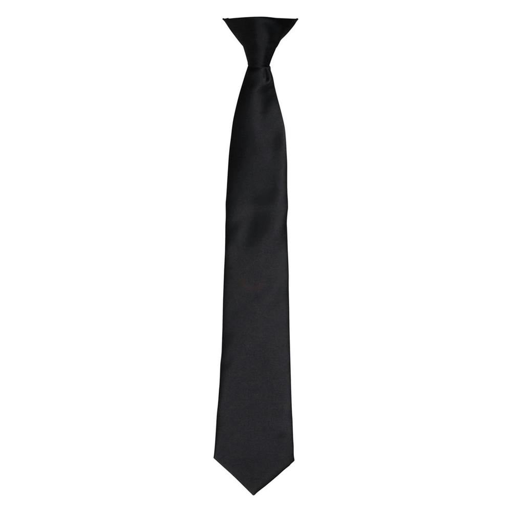 Premier Unisex Adult Satin Tie - Black - Black - One Size