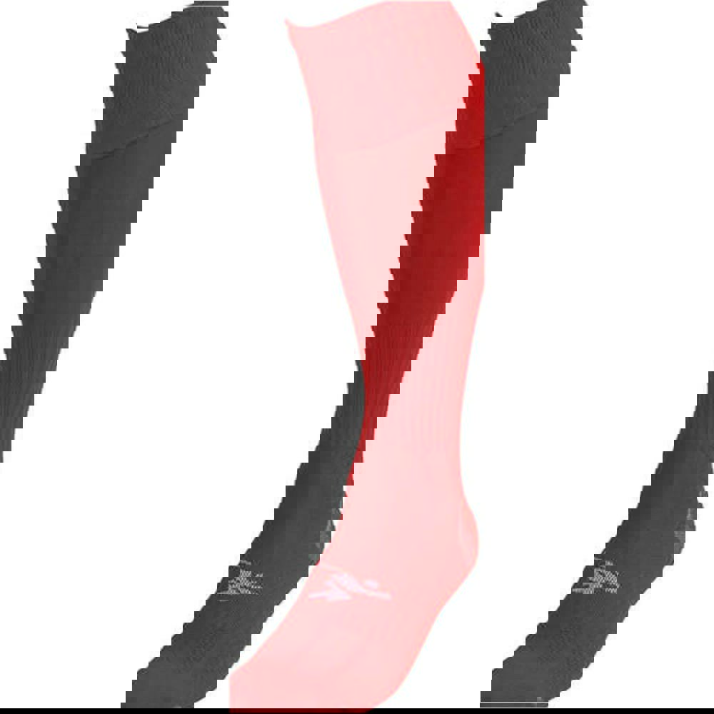 JUNIOR SIZE 12-2 Pro Football Socks - PLAIN RED - Ventilated Toe Protection
