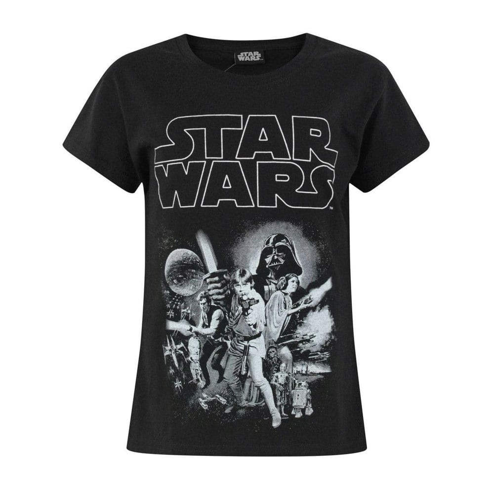 Star Wars Girls Classic Characters T-Shirt - Black