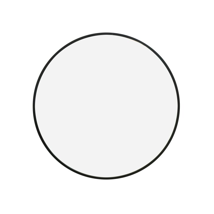 Downton Interiors Black Round Wall Metal Mirror 50cm