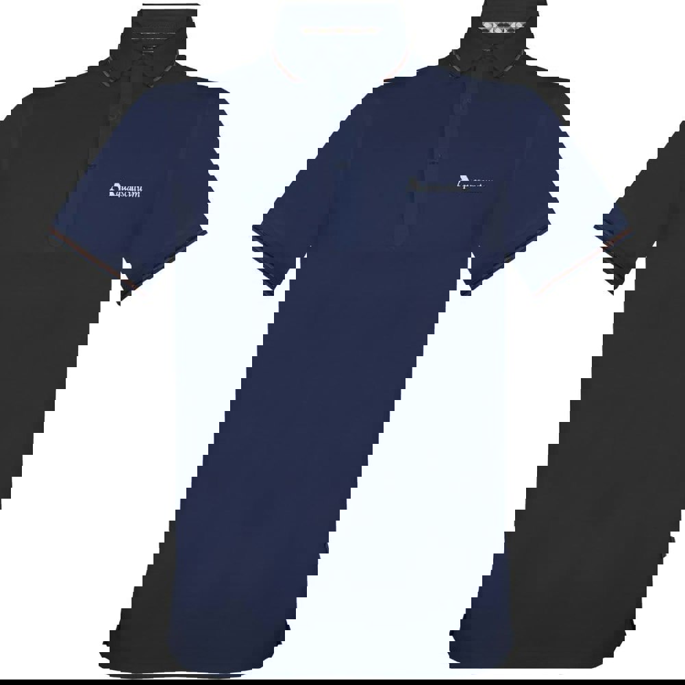 Aquascutum Brand Logo Polo Shirt - Navy