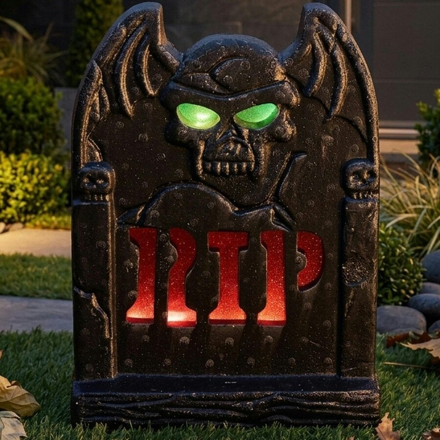 Garden Greatness InLit Spooky LED Halloween Gravestone