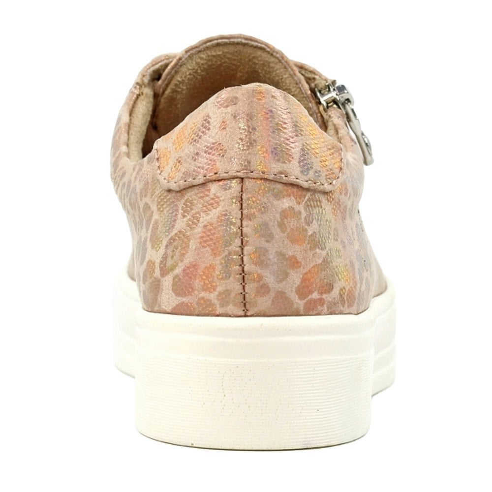 Lunar Womens/Ladies Charm Leopard Print Trainers - Rose