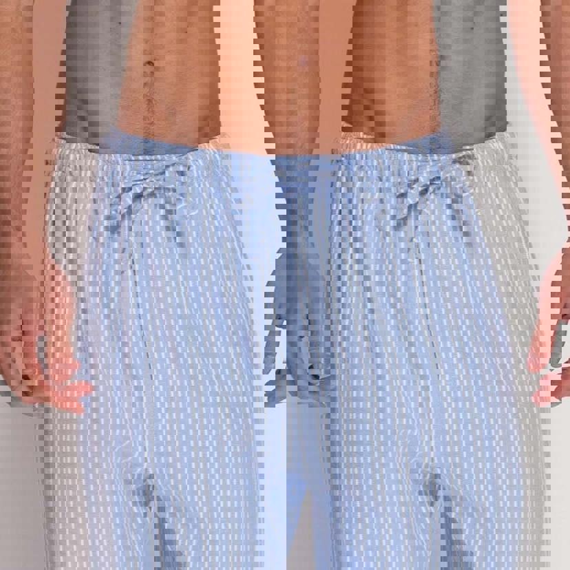 British Boxers Men's Brushed Cotton Sleep Shorts – Westwood Blue Stripe
