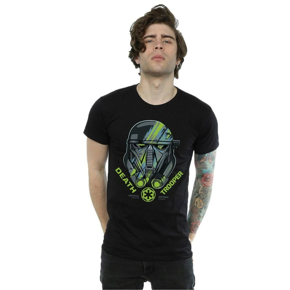 Star Wars Mens Rogue One Death Trooper Helmet T-Shirt - Black