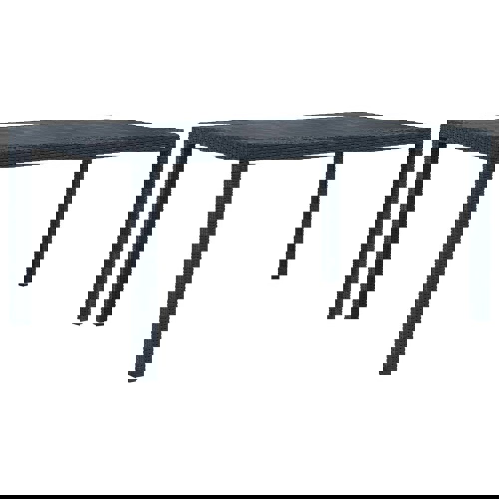 Berkfield Garden Table Anthracite 150x90x72 cm Plastic Rattan Look