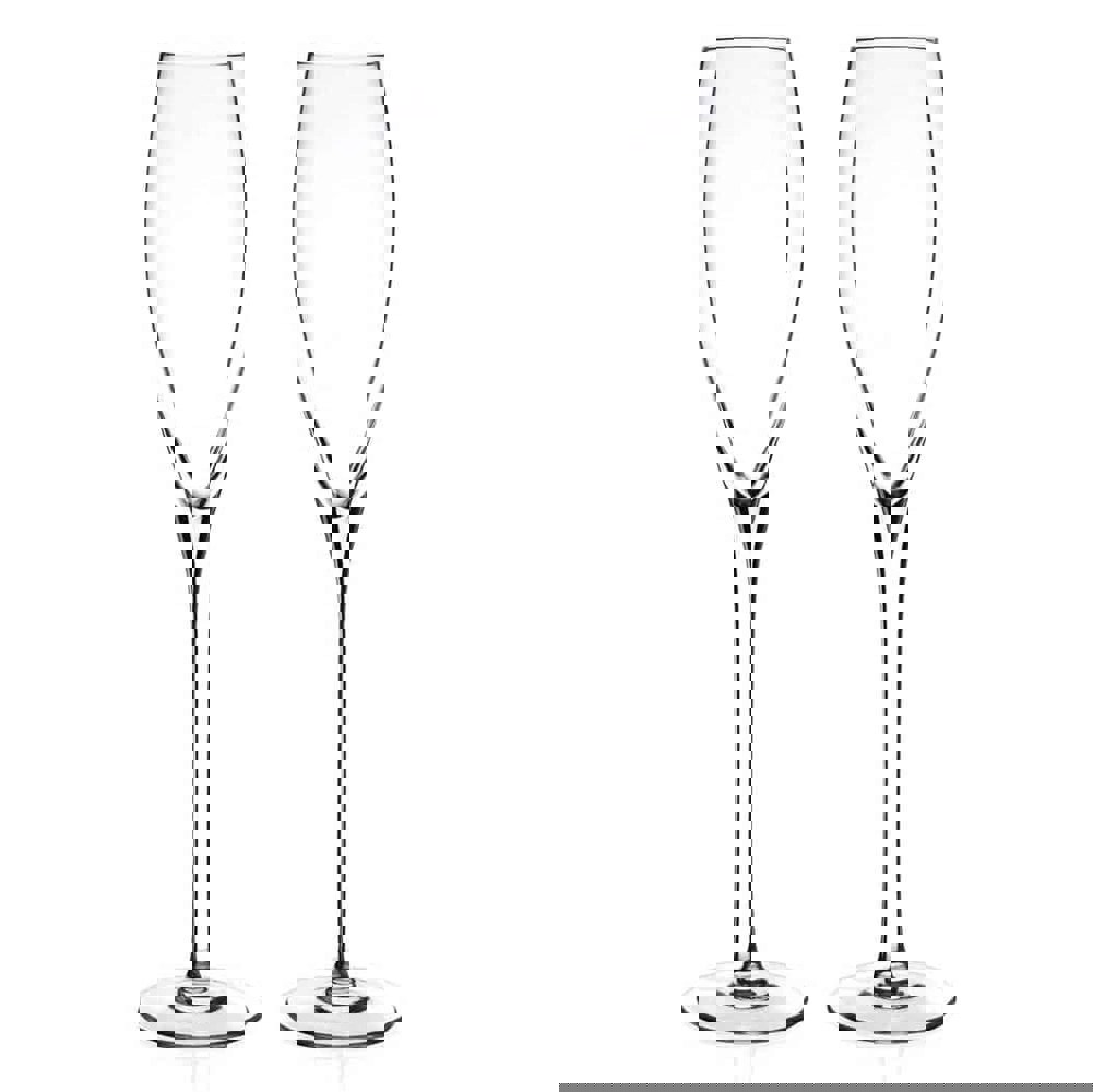 Diamante Elegance Champagne Flutes - Set of 2