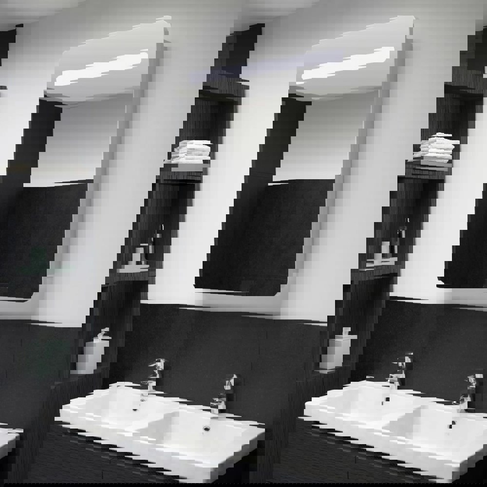 Berkfield LED Bathroom Mirror Cabinet 68x9x80 cm