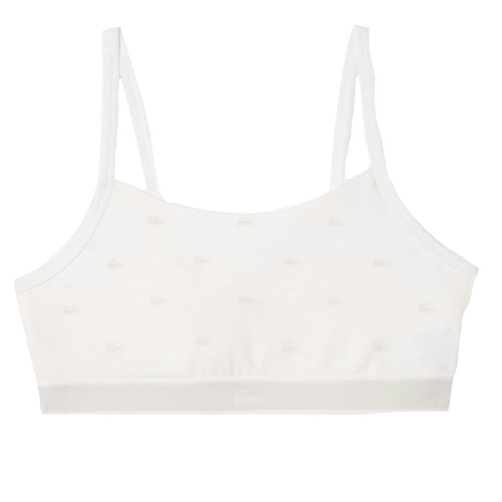Lacoste Womens/Ladies Cotton Stretch Bralette - White