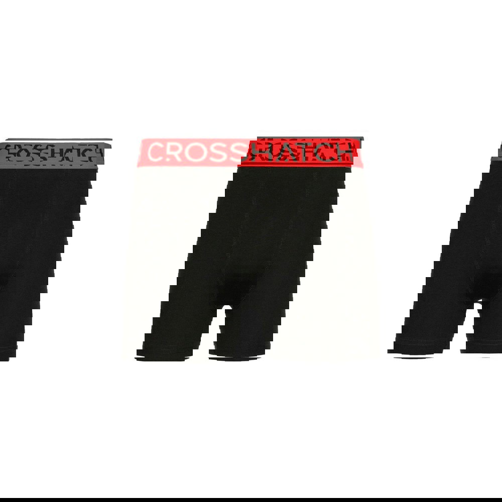 Crosshatch Mens Knightling MVE Boxer Shorts (Pack of 3) - Red/Grey/Black