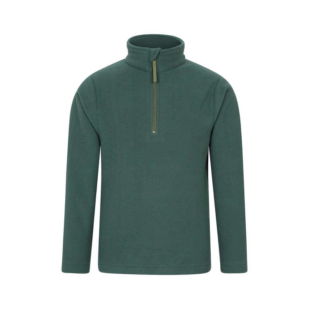 Mountain Warehouse Kids Camber II Half Zip Fleece Jacket - Green - Green - 100% Polyester