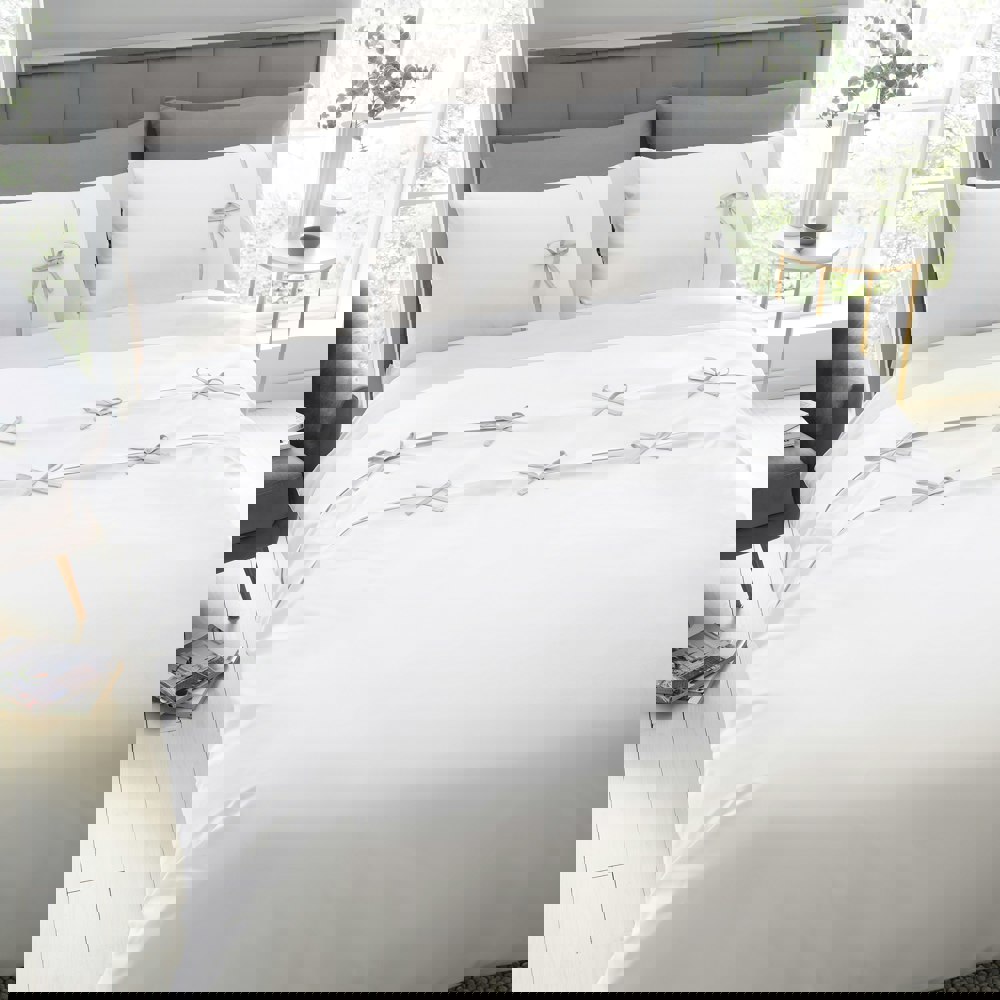 Catherine Lansfield Milo Bow Duvet Cover Set