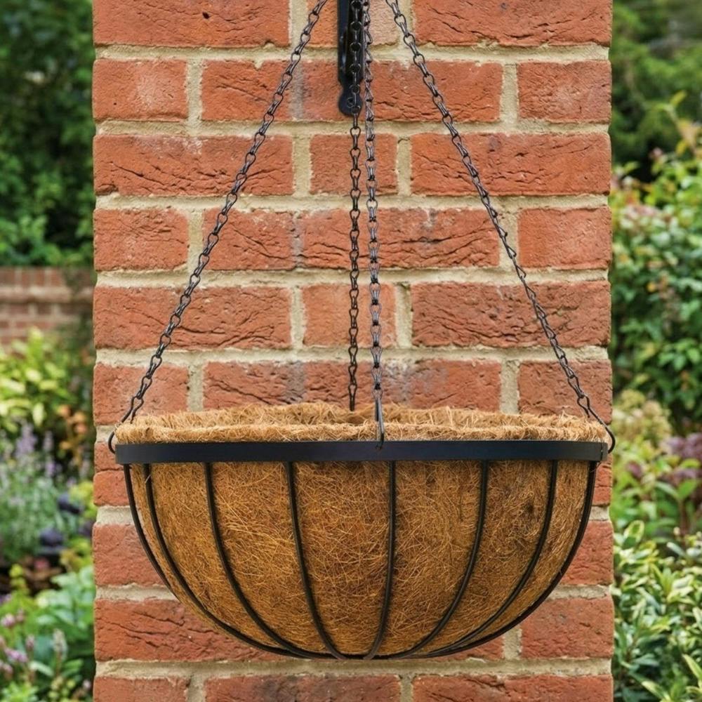 Garden Greatness Saxon Metal Hanging Basket with Coco Liner