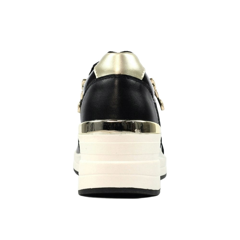 Lunar Womens Barcelona Wedge Heel Trainers - Black