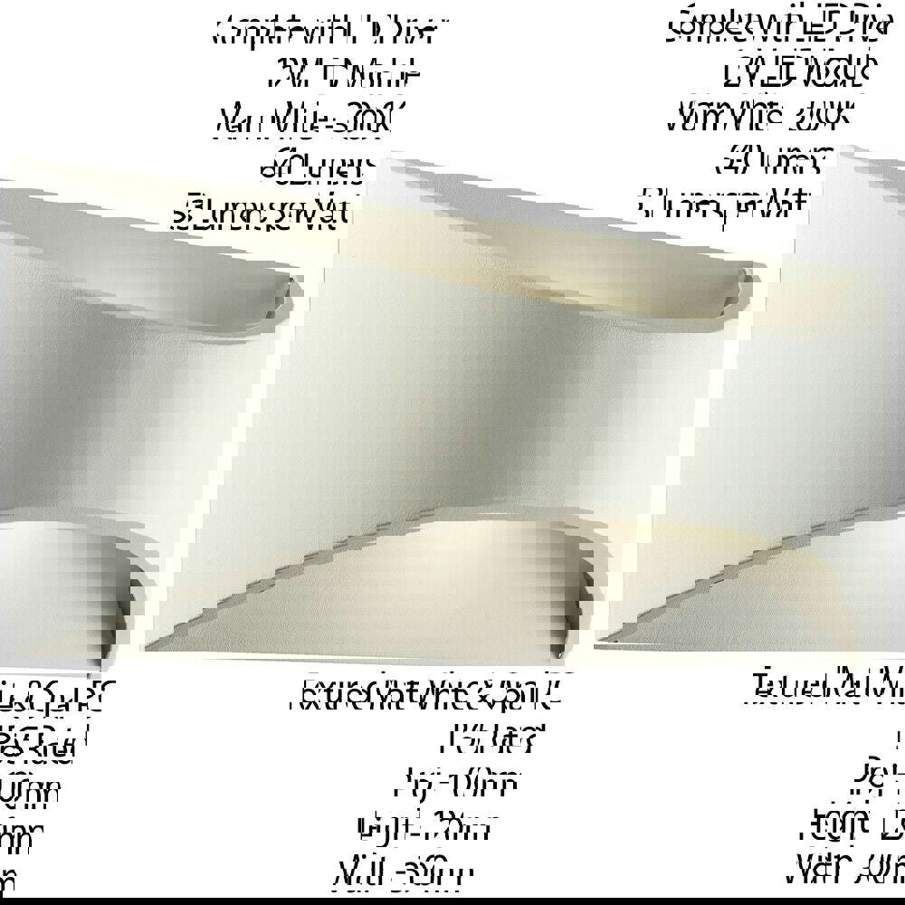 IP65 Outdoor Modern Curved Wall Light White Texture Aluminium 12W Warm White LED Loops