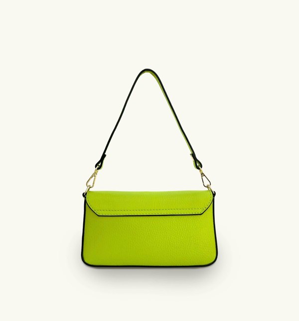 Apatchy London The Munro Leather Shoulder Bag - Lime Green