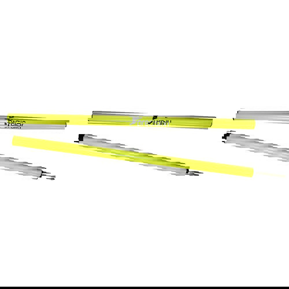 Single YELLOW 1.7m Spiked Boundary Poles Set Football Footwork Dribble Training