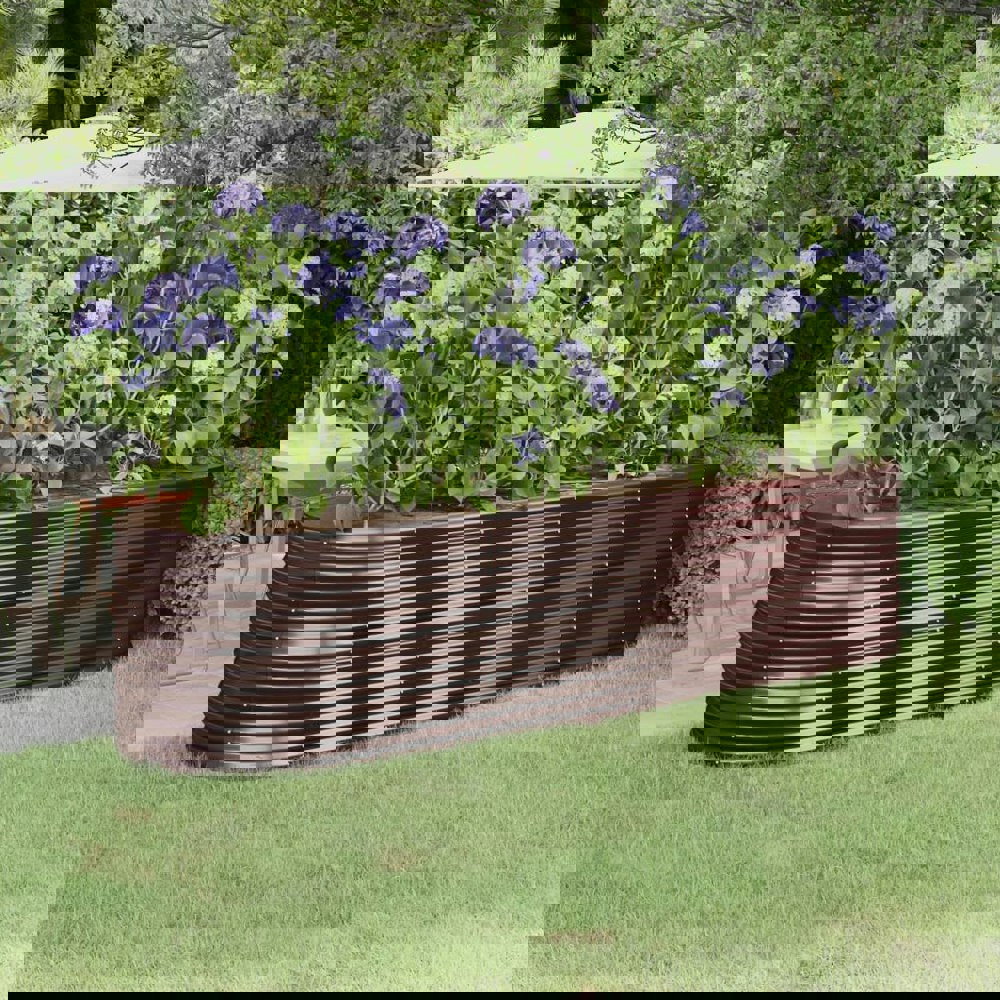 Berkfield Garden Raised Bed Powder-coated Steel 296x80x68 cm Brown